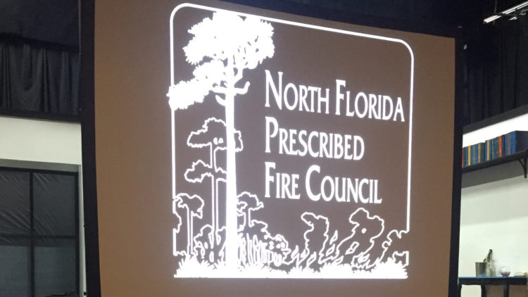 Storbildsskärm med text North Florida Prescribed Fire Council.